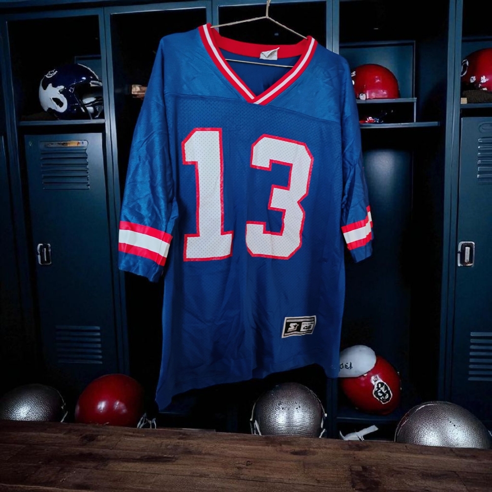 Vintage Blue and Red Men's Sports Jersey